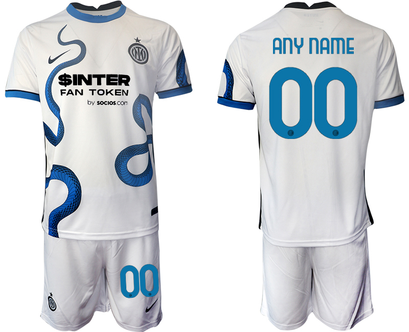 Men 2021-2022 Club Inter Milan away white customized Soccer Jersey